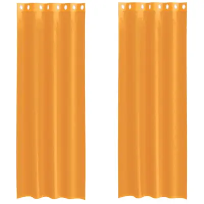 vidaXL Voile zavese z vponkami 2 kosa oranžna 140x300 cm
