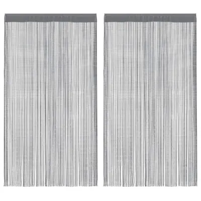 vidaXL Zavese iz nitk 2 kosa 140x250 cm antracitne barve