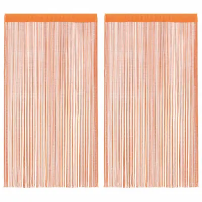 vidaXL Zavese iz nitk 2 kosa 140x250 cm oranžne barve