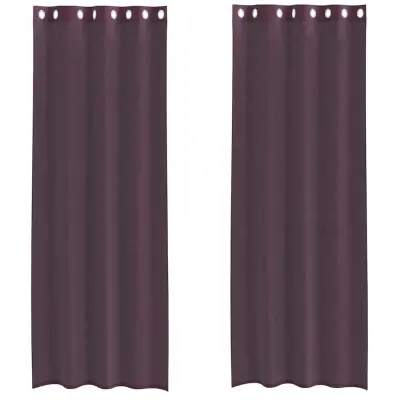 vidaXL Voile zavese z vponkami 2 kosa vijolična 140x300 cm