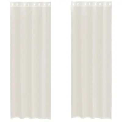 vidaXL Voile zavese z vponkami 2 kosa kremna 140x300 cm