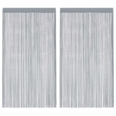 vidaXL Zavese iz nitk 2 kosa 140x250 cm svetlo sive barve