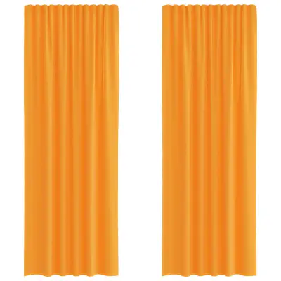 vidaXL Voile zavese z zanke 2 kosa oranžna 140x260 cm
