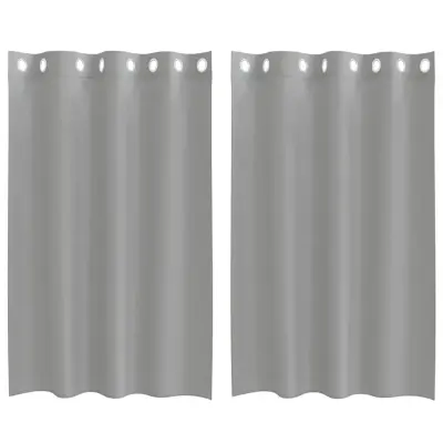 vidaXL Voile zavese z vponkami 2 kosa svetlo siva 140x175 cm