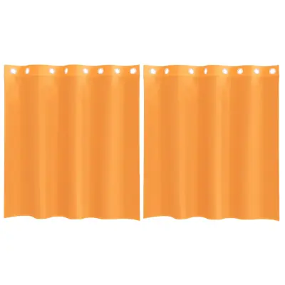 vidaXL Voile zavese z vponkami 2 kosa oranžna 140x140 cm