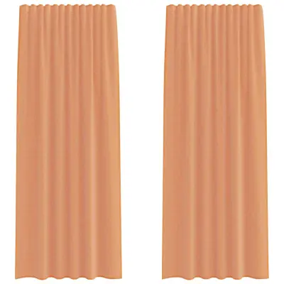 vidaXL Voile zavese z zankami 2 kosa Terakota 140x245 cm