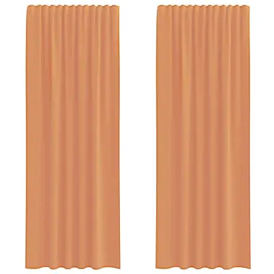vidaXL Voile zavese z zankami 2 kosa Terakota 140x260 cm