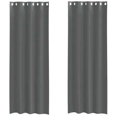 vidaXL Voile zavese z vponkami 2 kosa temno siva 140x300 cm