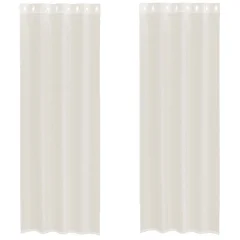 vidaXL Voile zavese z vponkami 2 kosa kremna 140x260 cm
