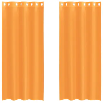 vidaXL Voile zavese z vponkami 2 kosa oranžna 140x225 cm