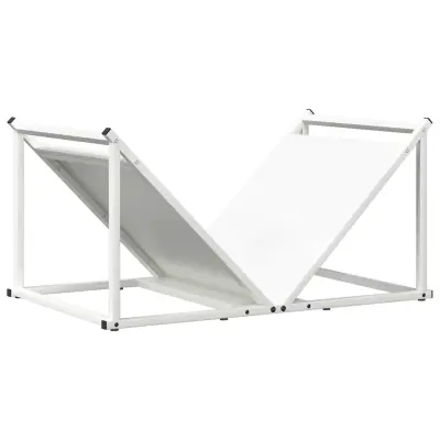 vidaXL Stojalo za drva belo 70x43x34,5 cm hladno valjano jeklo