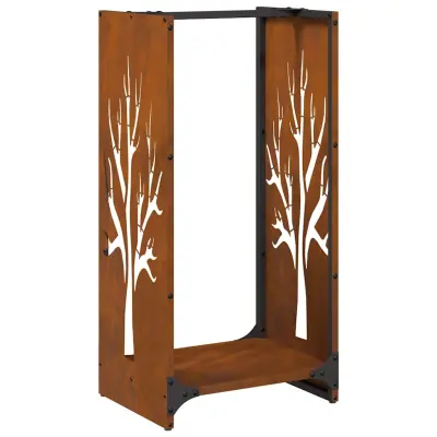 vidaXL Stojalo za drva 40x30x80 cm vremensko odporno jeklo