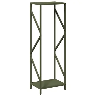 vidaXL Stojalo za drva Olive Green 34x25x100 cm Hladno valjano jeklo