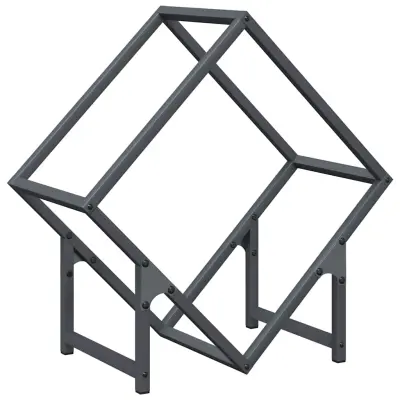 vidaXL Stojalo za drva antracit 50x25x50 cm hladno valjano jeklo