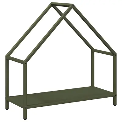 vidaXL Stojalo za drva Olive Green 60x25x60 cm Hladno valjano jeklo