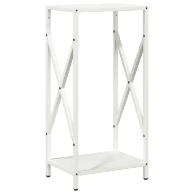 vidaXL Stojalo za drva White 34x25x70 cm Hladno valjano jeklo