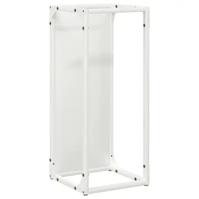vidaXL Stojalo za drva White 25x25x60 cm Hladno valjano jeklo