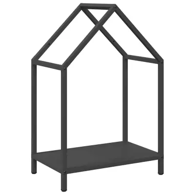 vidaXL Stojalo za drva črno 40x25x60 cm hladno valjano jeklo