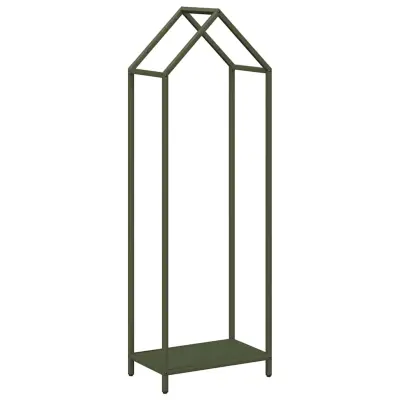 vidaXL Stojalo za drva Olive Green 40x25x120 cm Hladno valjano jeklo