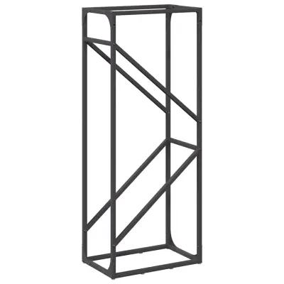 vidaXL Stojalo za drva črno 40x25x100 cm hladno valjano jeklo