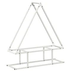 vidaXL Stojalo za drva belo 80x25x90 cm hladno valjano jeklo
