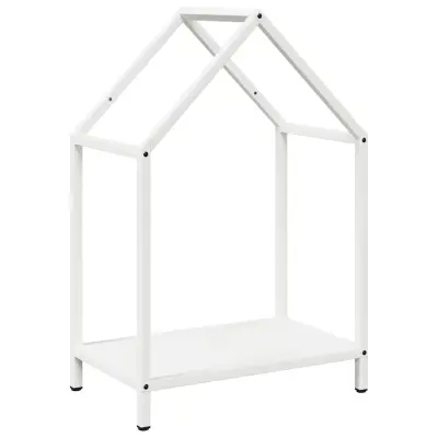 vidaXL Stojalo za drva belo 40x25x60 cm hladno valjano jeklo