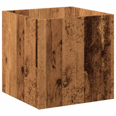 vidaXL Lonec za sadike iz starega lesa 40x40x40 cm