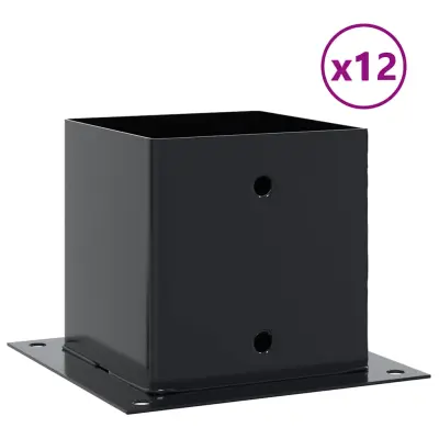 vidaXL Podstavki za stebre Kvadratni 12 kosov Antracit 141x141 mm