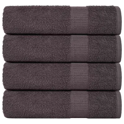 vidaXL Brisače za tuširanje 4 kos FROGN antracit 70x140 cm 100% bombaž