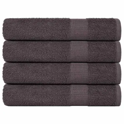 vidaXL Brisače za savno 4 kos FROGN antracit 80x200 cm 100% bombaž
