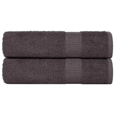 vidaXL Kopalne brisače 2 kos FROGN antracit 100x150 cm 100% bombaž