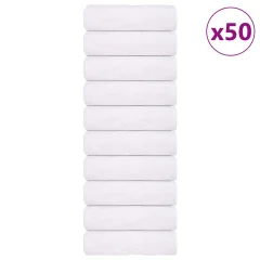 vidaXL Mila brisače 50 kos FROGN bela 30x30 cm 100% bombaž
