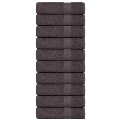 vidaXL Kopalne brisače 10 kos FROGN antracit 100x150 cm 100% bombaž
