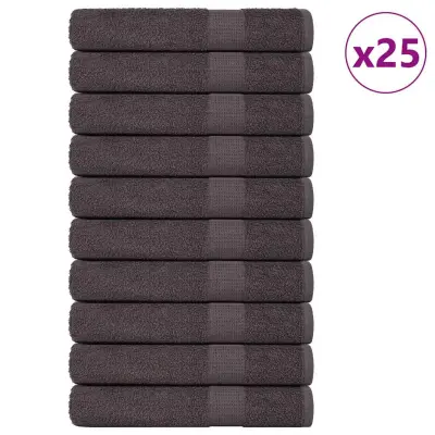 vidaXL Brisače 25 kos FROGN antracit 100x200 cm 100 % bombaž
