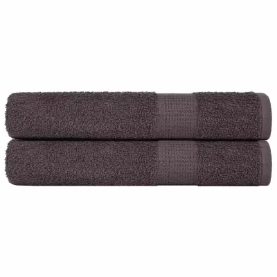 vidaXL Brisače za savno 2 kos FROGN antracit 80x200 cm 100% bombaž