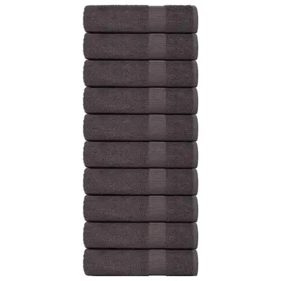 vidaXL Brisače za tuširanje 10kos FROGN antracit 70x140 cm 100% bombaž