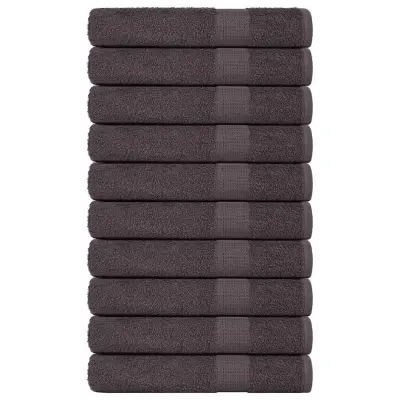 vidaXL Brisače 10 kos FROGN antracit 100x200 cm 100 % bombaž