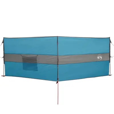 vidaXL Vetrobran za kampiranje moder 344x120 cm vodoodporen