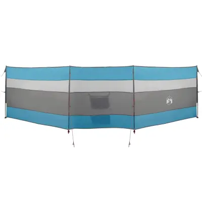 vidaXL Vetrobran za kampiranje moder 508x130 cm vodoodporen