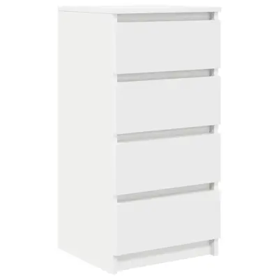 vidaXL Komoda bela 37,5x35x76 cm inženirski les