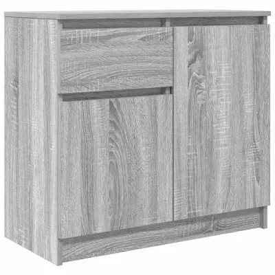 vidaXL Komoda s predalom siva sonoma 71x35x65 cm inženirski les