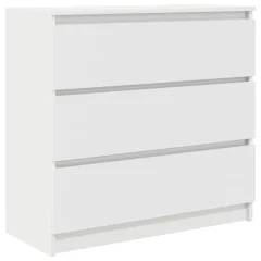 vidaXL Komoda bela 80x35x76 cm inženirski les