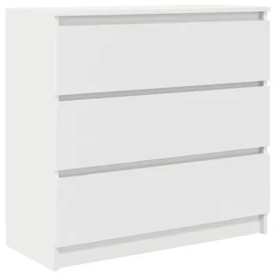 vidaXL Komoda bela 80x35x76 cm inženirski les