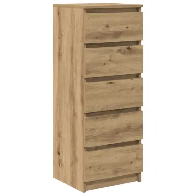 vidaXL Komoda s predali artisan hrast 37,5x35x99 cm inženirski les