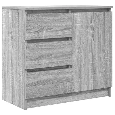 vidaXL Komoda s predalom siva sonoma 71x35x65 cm inženirski les