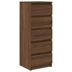 vidaXL Komoda s predali rjavega hrasta 37,5x35x99 cm inženirski les
