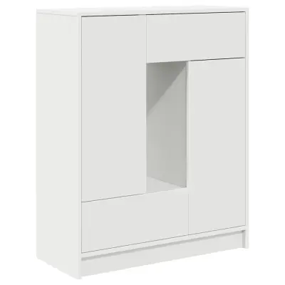 vidaXL Komoda s predali in vrati, bela, 73x31x90 cm
