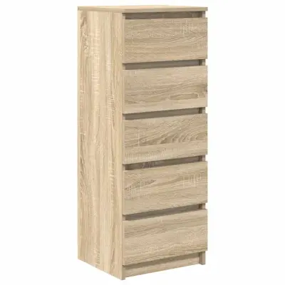 vidaXL Komoda s predali sonoma hrast 37,5x35x99 cm inženirski les