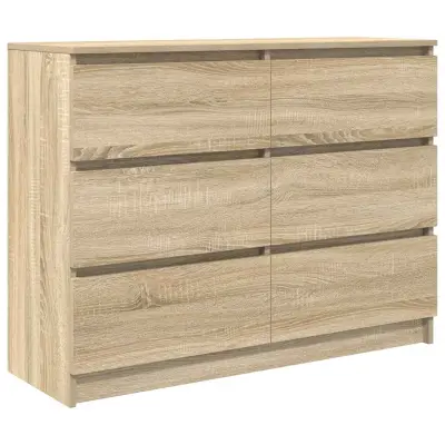 vidaXL Komoda sonoma hrast 100x35x76 cm inženirski les