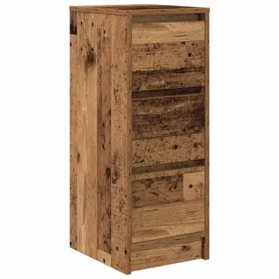 vidaXL Komoda starinski les 29,5x34x76 cm inženirski les